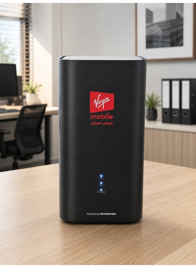 VIRGIN 5G CPE Router | WiFi 6 | Up to 3000Mbps Download Speed | High Gain Antenna | Supports All Networks (STC, Mobily, Zain ,Virgin) | H153-381 | Black - Image 4