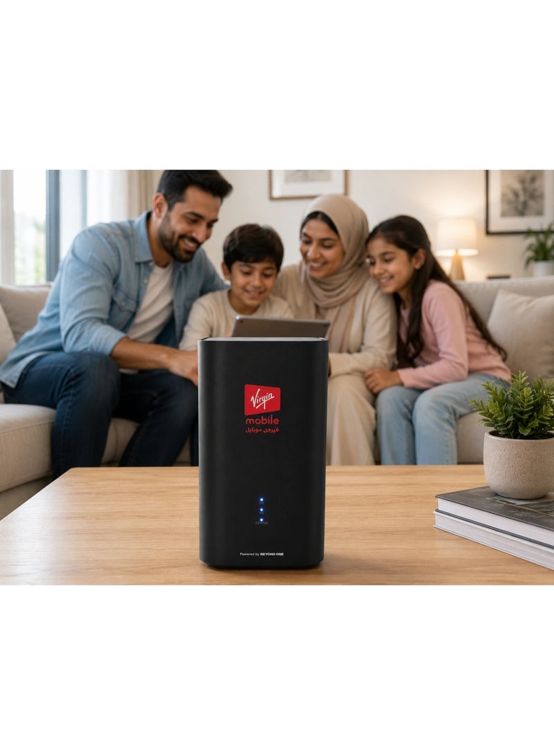 VIRGIN 5G CPE Router | WiFi 6 | Up to 3000Mbps Download Speed | High Gain Antenna | Supports All Networks (STC, Mobily, Zain ,Virgin) | H153-381 | Black - Image 5