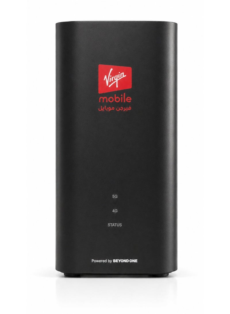 VIRGIN 5G CPE Router | WiFi 6 | Up to 3000Mbps Download Speed | High Gain Antenna | Supports All Networks (STC, Mobily, Zain ,Virgin) | H153-381 | Black - Image 1