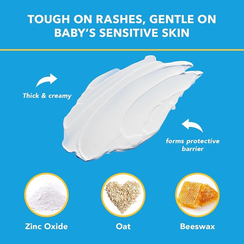 Triple Paste Diaper Rash Cream for Baby - 3 oz Tube - Zinc Oxide Ointment Treats, Soothes and Prevents Diaper Rash - Pediatrician-Recommended Hypoallergenic Formula with Soothing Botanicals - Image 5