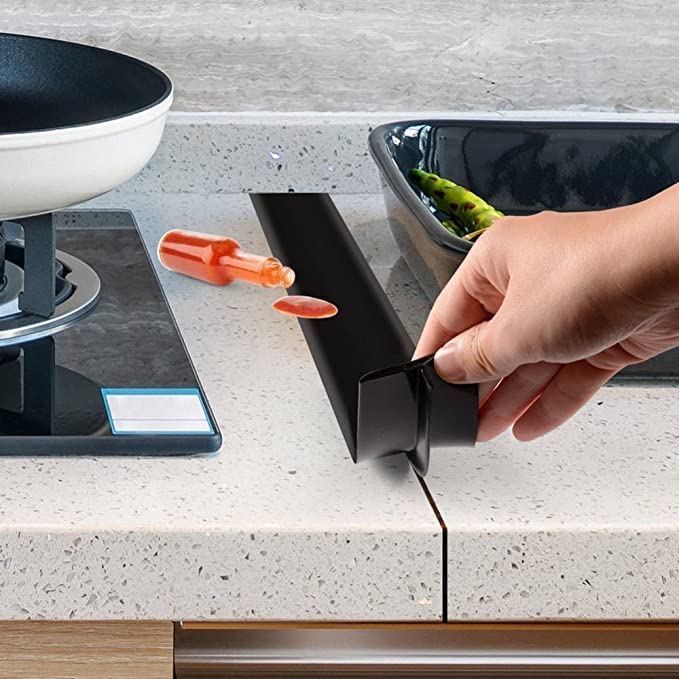 REEDTOCK Stove Gap Covers (2 Pack), Easy to Clean Gap Fillers Between Counters and Stovetops, Oven, Washerï¼ŒFurniture Easy to Install Heat Resistant, Black 25 Inches - Image 2