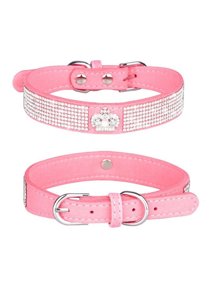 WeimoMonkey Bling Dog Collars for Small Dogs, XS Dog Collar Girl, Rhinestone Puppy Collar Diamond Bling Pretty Jewel Glitter Sparkly Cat Pet for XXS Xs Small Medium Female Dogs Kitten,Crown Pink Extra Small - Image 4