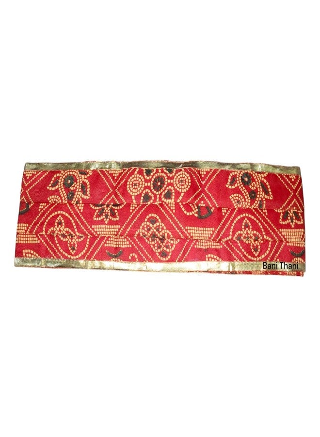 BANI THANI® Gharjoda (घरजोड़ा) For Tying Knot with Bride & Groom for 7 Pheras In Wedding Rituals, Red Colour, 1.8 Meter Long Cotton Fabric Duppta, Bhandhani Print Gharjoda - Image 2