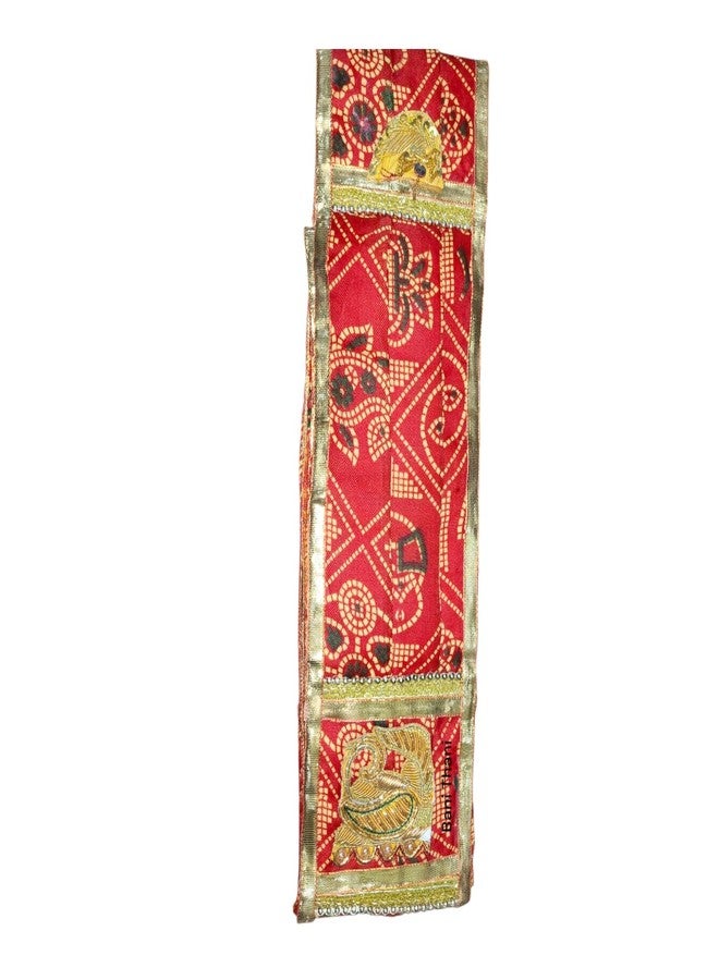 BANI THANI® Gharjoda (घरजोड़ा) For Tying Knot with Bride & Groom for 7 Pheras In Wedding Rituals, Red Colour, 1.8 Meter Long Cotton Fabric Duppta, Bhandhani Print Gharjoda - Image 1
