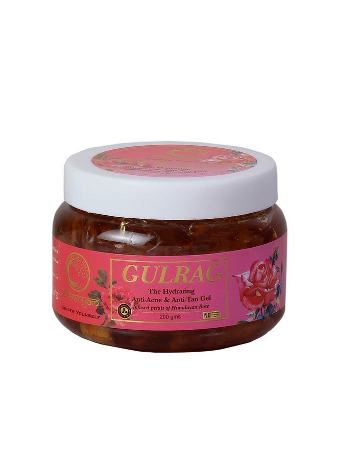 Lavanyamâs GULRAG - The Hydrating Anti-Acne & Anti-Tan Gel with 100% Pure Natural Aloevera & Fresh Rose Petals- Ideal for Skin, Face, Acne Scars, Hair Care, Moisturizer & Dark Circles (200 Grams) - Image 1