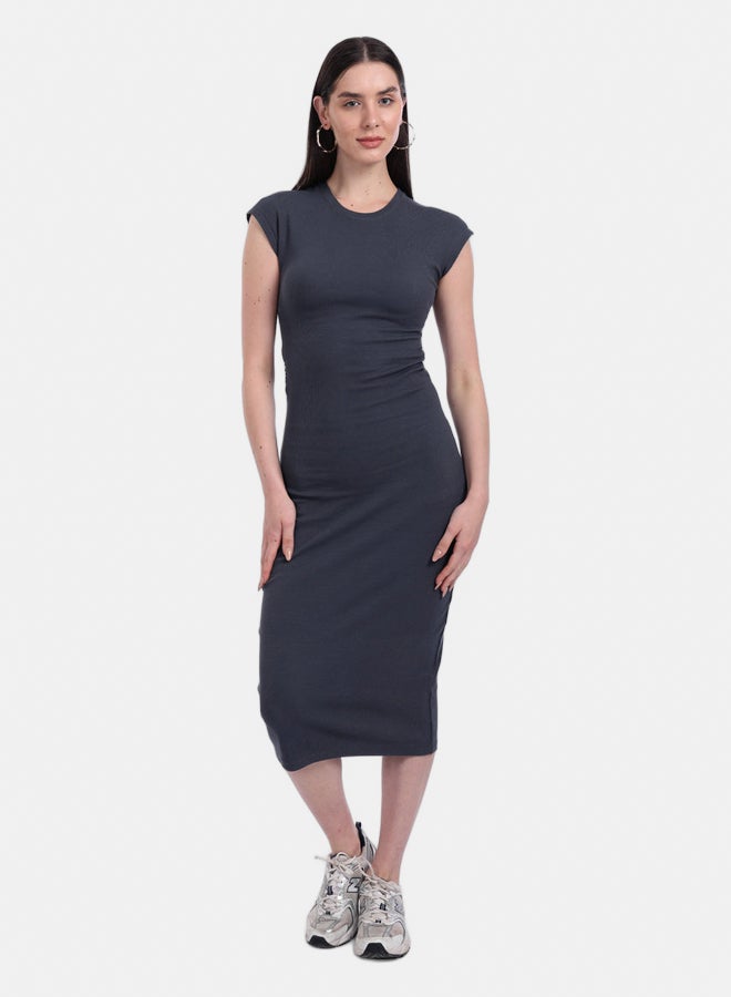Carina Ribbed Cotton Slim Fit Dress - Image 1