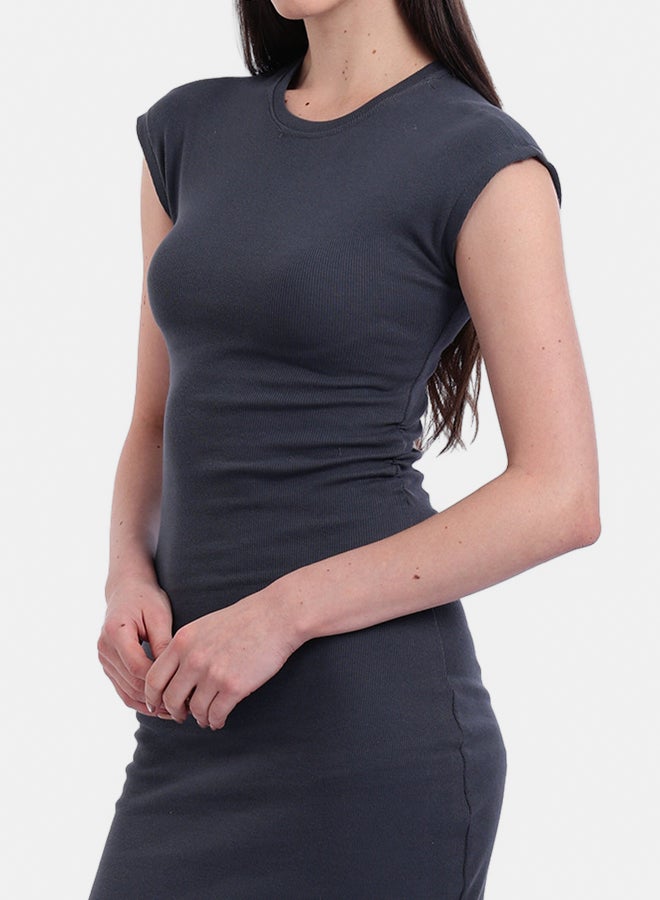 Carina Ribbed Cotton Slim Fit Dress - Image 4