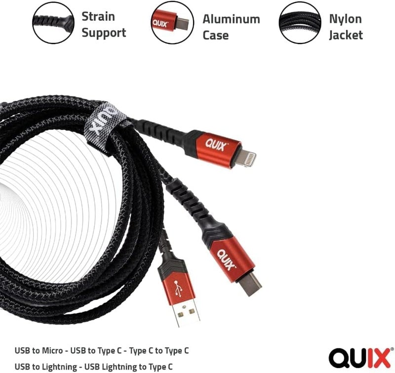 Apple MFi Certified Fast Charging and Data Transfer Cable - USB Type C Braided Nylon - Image 2