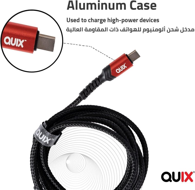 Apple MFi Certified Fast Charging and Data Transfer Cable - USB Type C Braided Nylon - Image 3