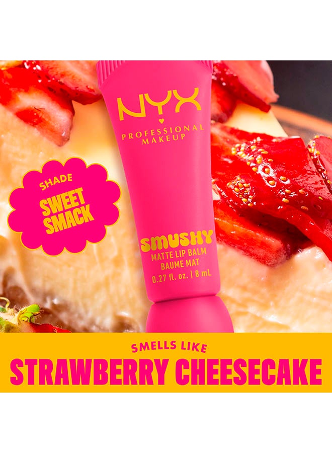 NYX PROFESSIONAL MAKEUP Smushy Matte Lip Balm, Soft Diffused Color, Matte FinishSweet Smack - Image 4