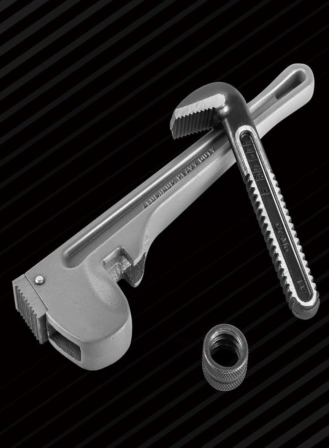 deli 3-Piece Heavy Duty Aluminum Pipe Wrench Set, 10" 14" 18" Adjustable Pipe Wrench Set with Tool Bag, Professional Plumbing wrench Set, for Pipe, Home, Vehicle repair - Image 5