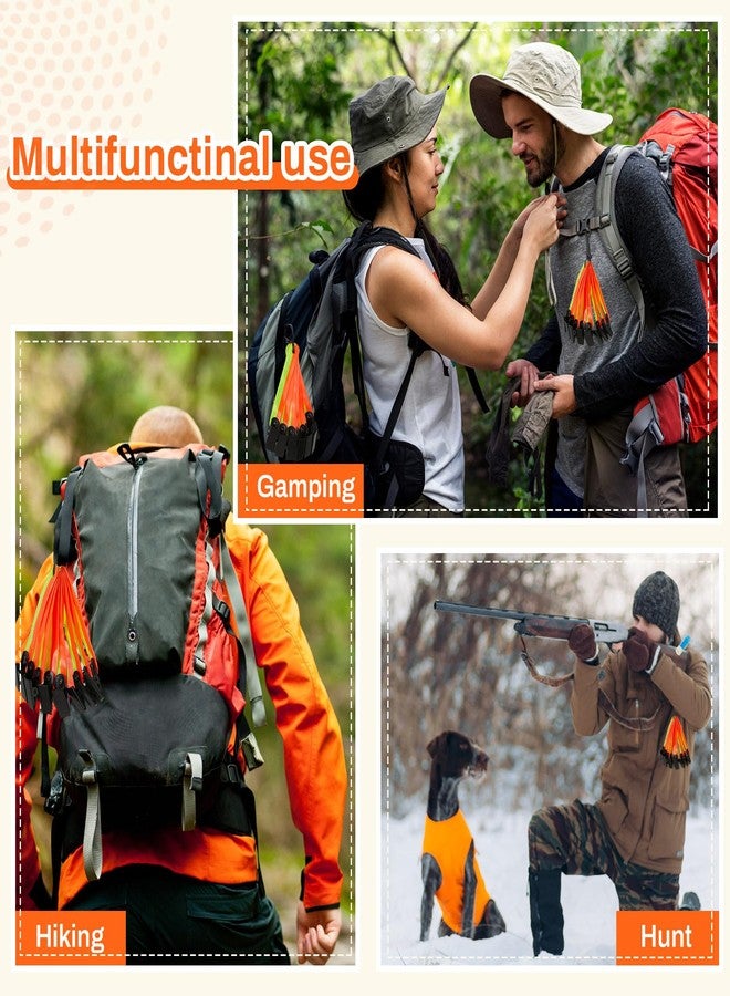 Copkim 24/48/72/96 Pcs Trail Markers for Hunting Reflective Trail Markers High Visibility Tree Reflectors with Clips Glow in the Dark Reflective Tags for Tree Stand Hunting Hiking Camping(24 Pcs) - Image 5