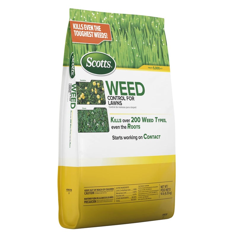 Scotts Weed Control for Lawns, Weed Killer, Kills Over 200 Weed Types Including Dandelion and Clover, 5,000 sq. ft., 14 lbs. - Image 5