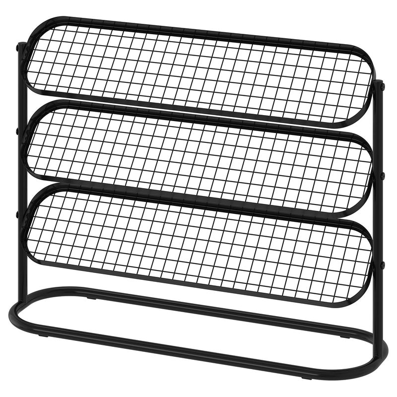 Baitique Metal Shoe Rack, Black, 76x24x59 cm - Image 1