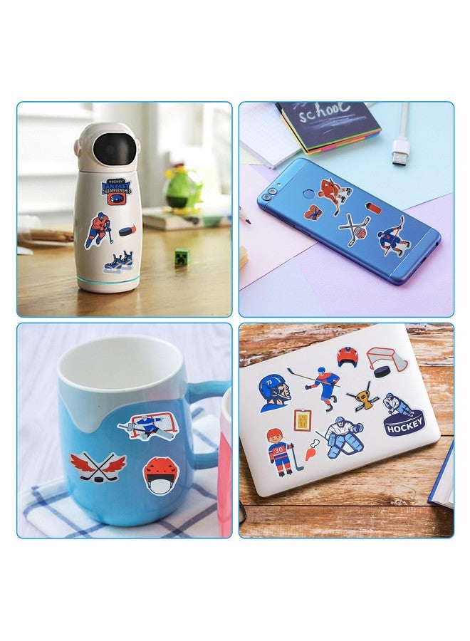 كليڤر بلاي مجموعة من 100 ملصق هوكي الجليد، هدايا حفلات الهوكي، ملصقات مقاومة للماء لزجاجة المياه والكمبيوتر المحمول والهاتف - Image 5