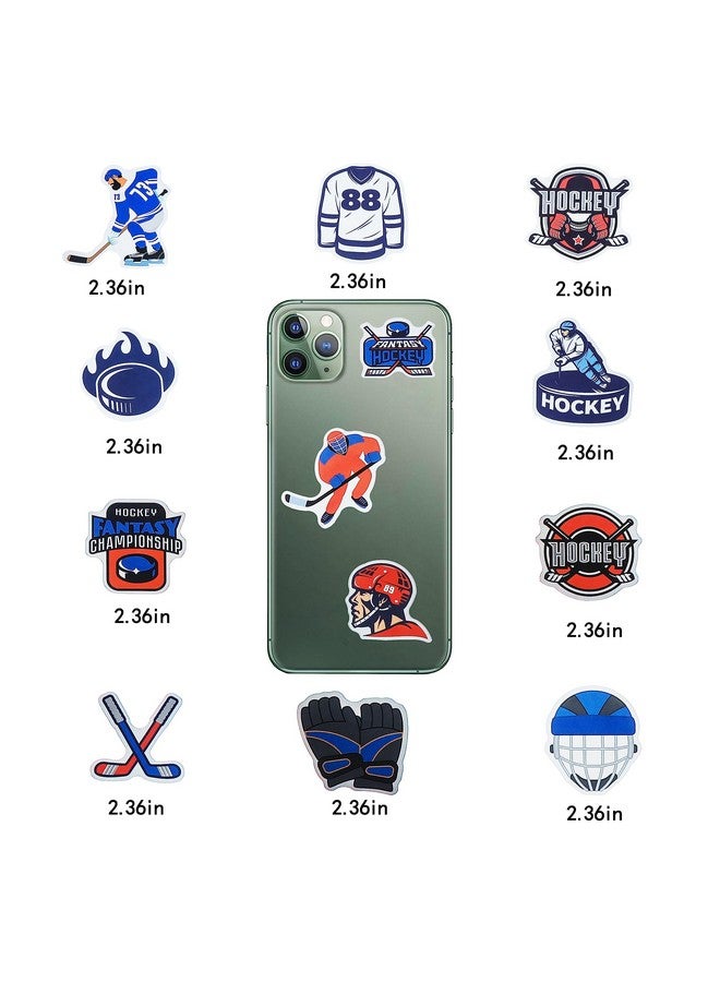 كليڤر بلاي مجموعة من 100 ملصق هوكي الجليد، هدايا حفلات الهوكي، ملصقات مقاومة للماء لزجاجة المياه والكمبيوتر المحمول والهاتف - Image 4