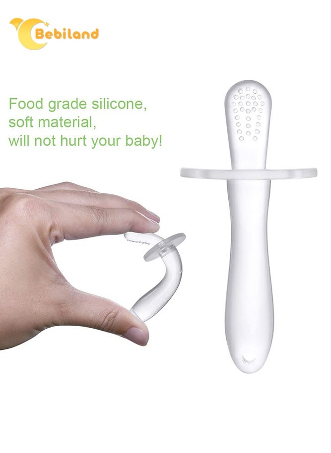 Bebiland - 2 Pack Silicone Baby Teether with 2 Anti-Lost Chain, Baby Teething Toys Suitable for Babies from 3 Months Old - Image 1