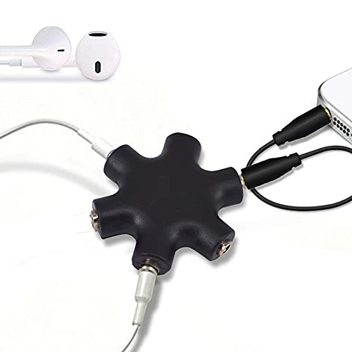 Onelinkmore Headphone Splitter - 5-Jack 3.5mm Audio Stereo Adapter for Headsets, Earbuds, Earphones - 1 Male to 4 Female With Stereo Cable - Image 3
