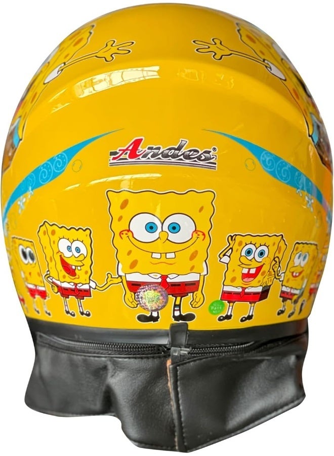 Spongebob x DCMJ خوذة أطفال واقية باللون الأصفر مع واقي خارجي مقاوم للخدوش - Image 4