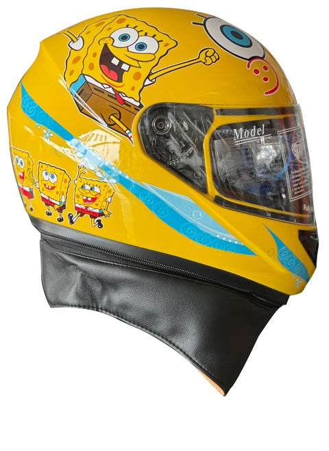 Children Full Face Helmet with Unique Cartoon Yellow , Free Size 835613