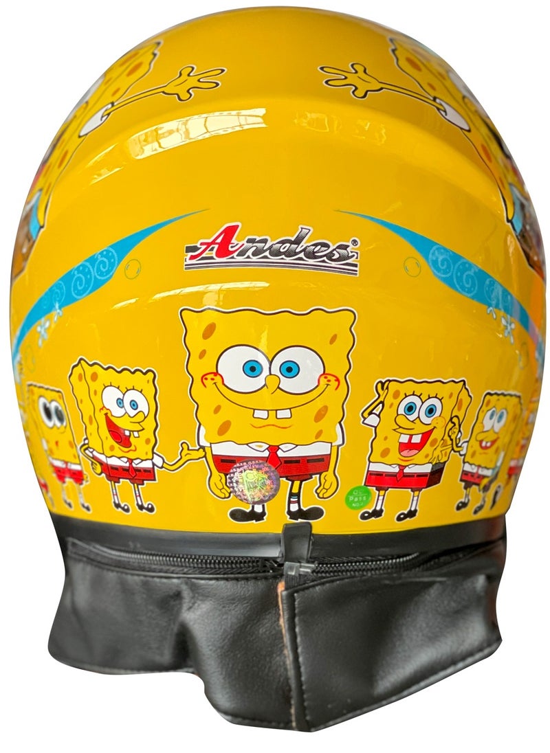 Generic - Children Full Face Helmet with Unique Cartoon Yellow , Free Size 835613 - Image 1