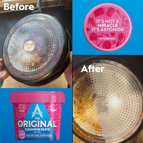 Astonish The Original Cleaning Paste 500g Mandarin Peaches Scent - Multi Surface Stain Remover, Grease Buster, Tough Kitchen Cleaner, Chemical-Free Household Scrub, Bathroom Essential - Image 4
