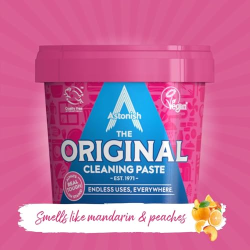 Astonish The Original Cleaning Paste 500g Mandarin Peaches Scent - Multi Surface Stain Remover, Grease Buster, Tough Kitchen Cleaner, Chemical-Free Household Scrub, Bathroom Essential - Image 2