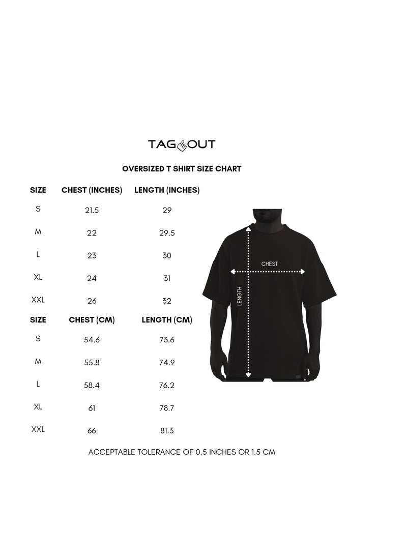TAG OUT Unisex Summer Oversized Loose T-shirt Drop Shoulder Boxy Fit  - Image 4