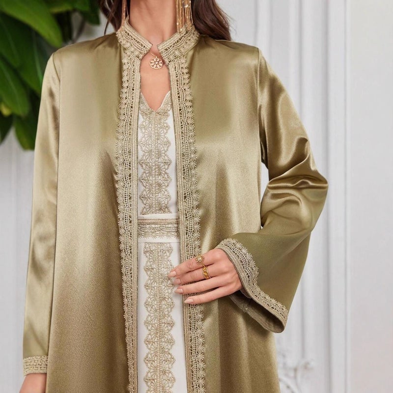 Women's Embroidered Long-Sleeve Cardigan Coat - Image 3
