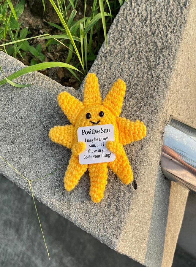 PLWalker Emotional Support Sun Gifts Crochet, Positive Sun Sunshine Cute Funny Cool Office Desk Decor Decorations for Her Women Men (1, Star) - Image 5