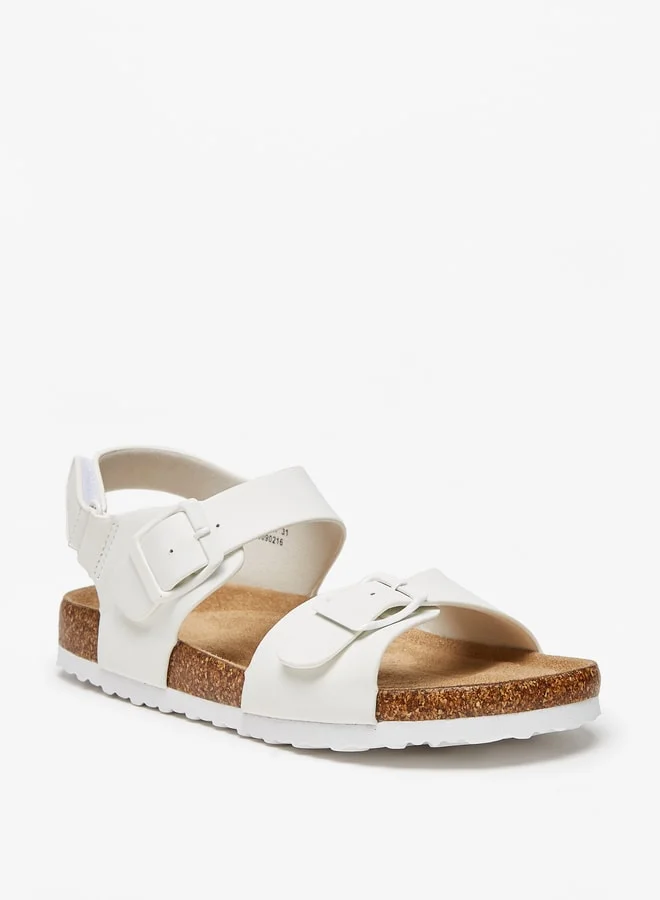 ال بي ال من شو اكسبرس Boy's Buckle Accented Sandals With Hook And Loop Closure