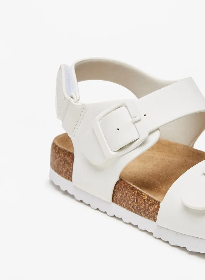 ال بي ال من شو اكسبرس Boy's Buckle Accented Sandals With Hook And Loop Closure