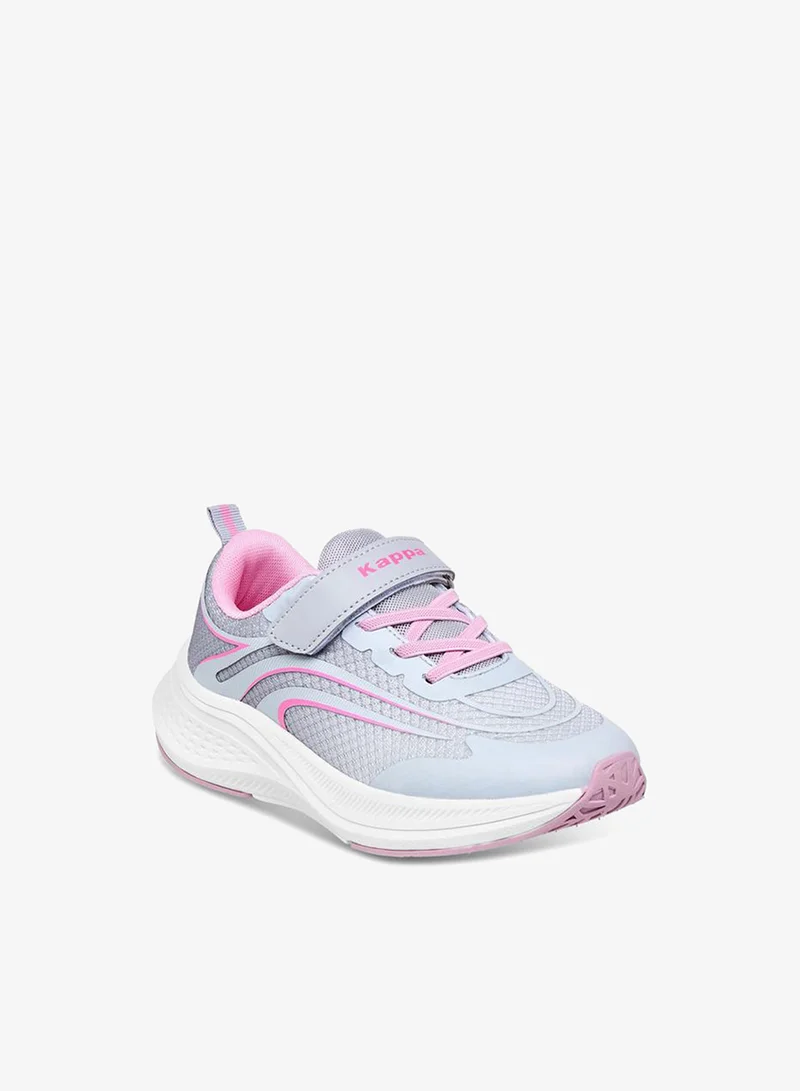 Kappa Girls' Textured Sports Shoes with Hook and Loop Closure