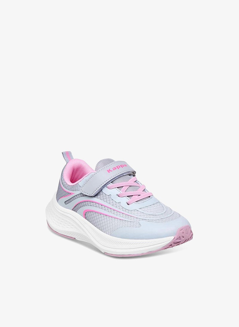 Kappa Girls' Textured Sports Shoes with Hook and Loop Closure - Image 2