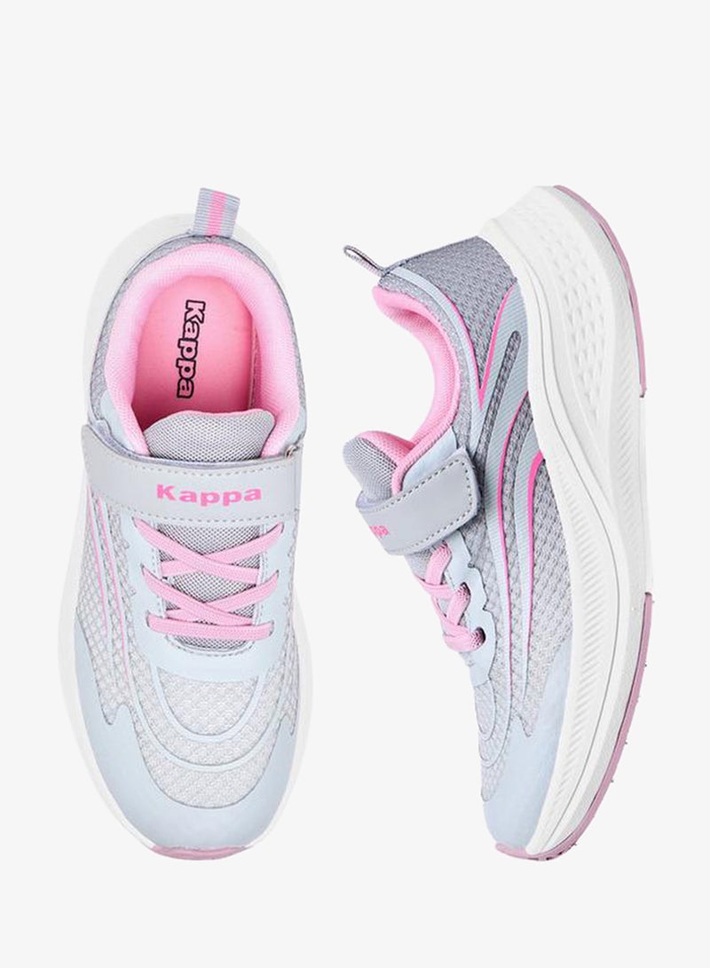 Kappa Girls' Textured Sports Shoes with Hook and Loop Closure - Image 3