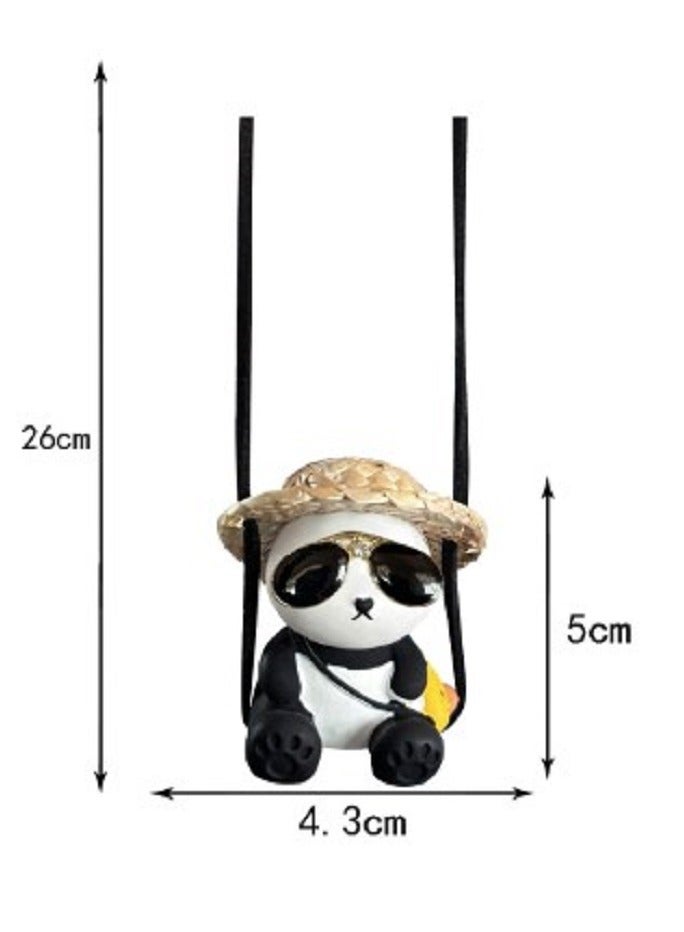 Generic Grass Lined Sunglasses Panda Decoration  - Image 3