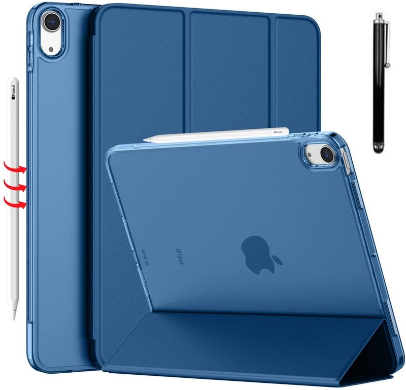ProElite Case Cover for iPad Air 11 Inch M4/M3/M2 2026/2025/2024, Air 5th/4th Generation Case 10.9 Inch, Slim Hard PC Translucent Back Shell Smart Cover Fit iPad Air Case with Stylus Pen, Dark Blue - Image 1