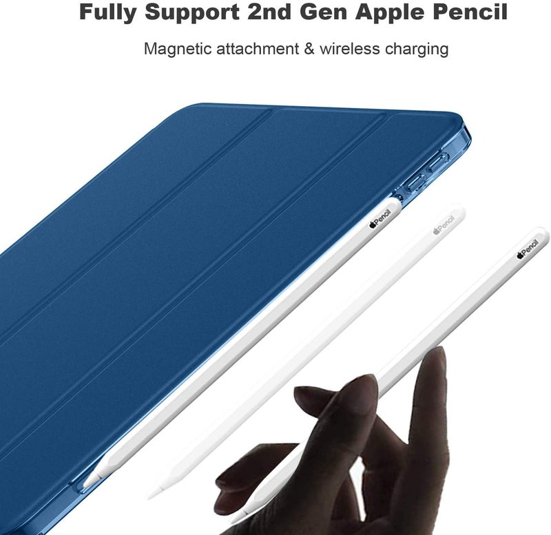 ProElite Case Cover for iPad Air 11 Inch M4/M3/M2 2026/2025/2024, Air 5th/4th Generation Case 10.9 Inch, Slim Hard PC Translucent Back Shell Smart Cover Fit iPad Air Case with Stylus Pen, Dark Blue - Image 5