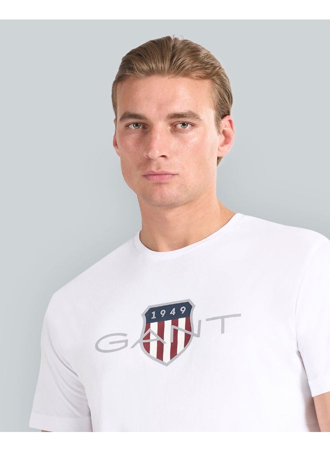 GANT - Gant Regular Fit Archive Shield T-Shirt For Men (White) - Image 1