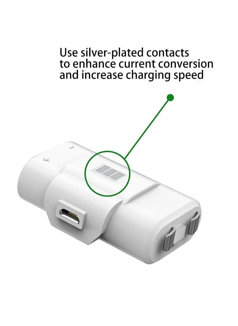 AOLION - Battery Pack Compatible with Xbox One/Xbox One S/Xbox Elite/Xbox Series S/X Gamepads, 2 Rechargeable Packs Charging Cable and 4 Covers - Image 1