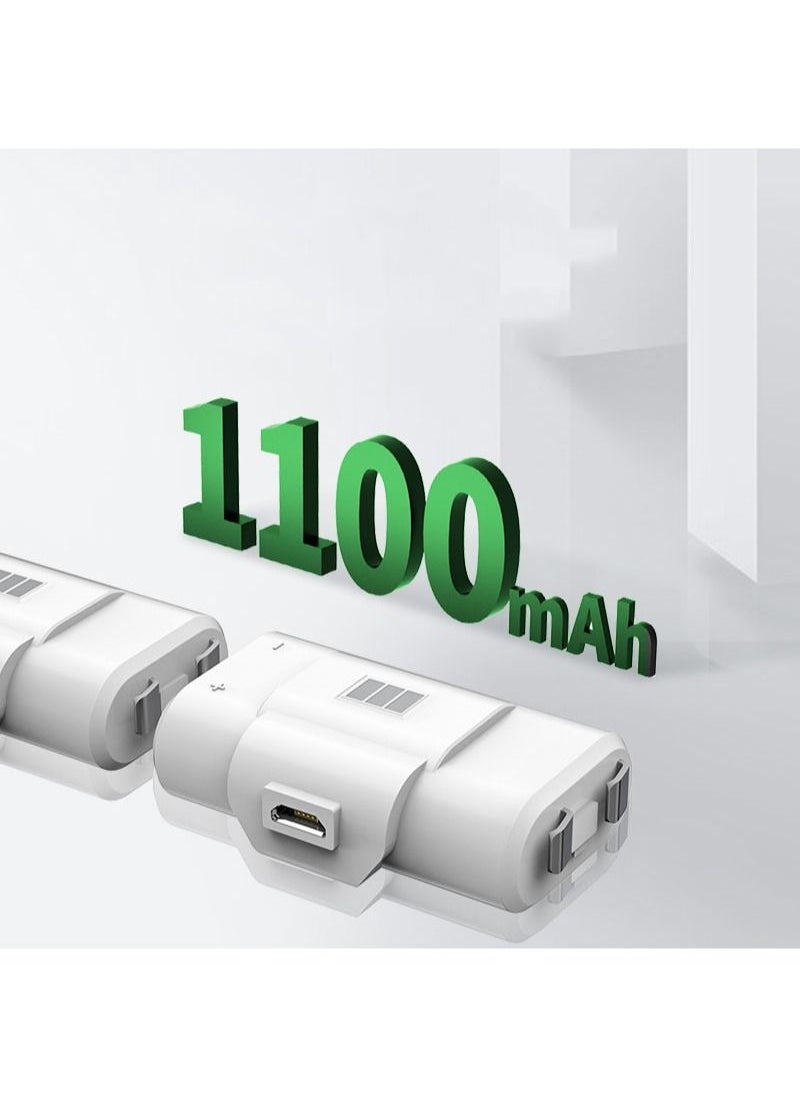 AOLION - Battery Pack Compatible with Xbox One/Xbox One S/Xbox Elite/Xbox Series S/X Gamepads, 2 Rechargeable Packs Charging Cable and 4 Covers - Image 1