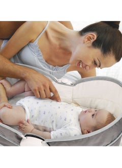 TEKNUM 5 in 1 Cozy Rocker Bassinet with Canopy And Mosquito net - Grey  - Image 4