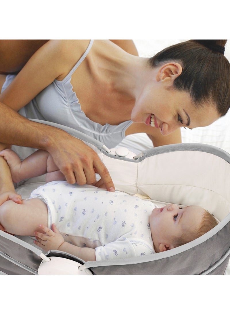 TEKNUM - 5 in 1 Cozy Rocker Bassinet with Canopy And Mosquito net - Grey - Image 1