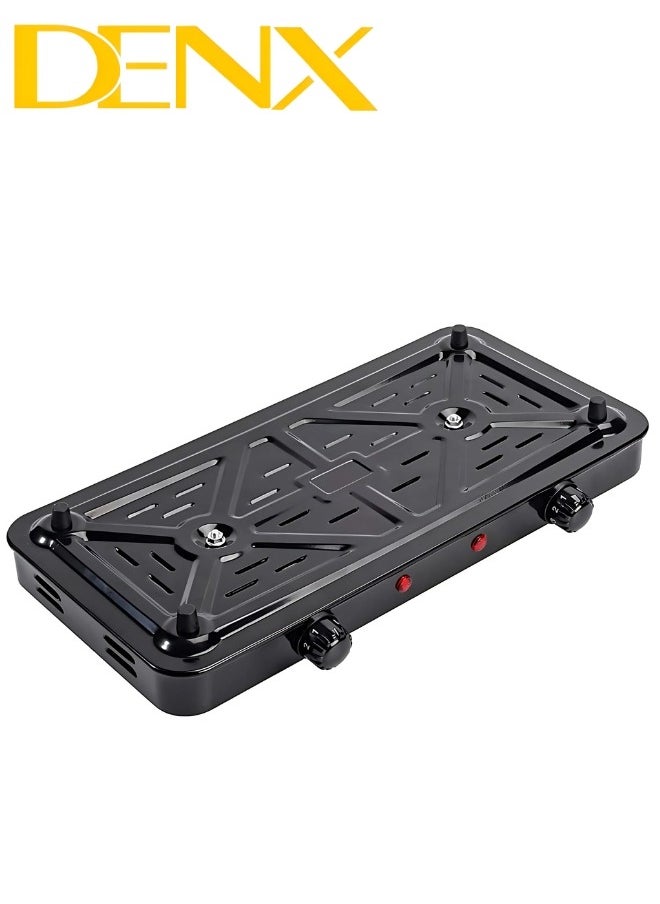 Denx - Double coil hot plate , Hot Plate, 2000W Electric Double Burner Portable Coil Heating Hot Plate Stove, 220V Lightweight Stainless Steel Countertop Stove for Kitchen Dorm Camping - Image 1