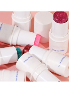 Mei Lifestyle Mermaid Sequins Chunky Glitter Gel Stick Festival Liquid Eyeshadow & Body Glitter for Women & Girls  - Image 3