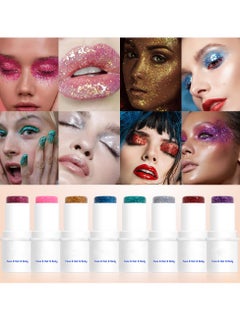 Mei Lifestyle Mermaid Sequins Chunky Glitter Gel Stick Festival Liquid Eyeshadow & Body Glitter for Women & Girls  - Image 4