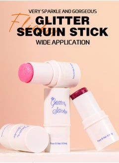Mei Lifestyle Mermaid Sequins Chunky Glitter Gel Stick Festival Liquid Eyeshadow & Body Glitter for Women & Girls  - Image 5