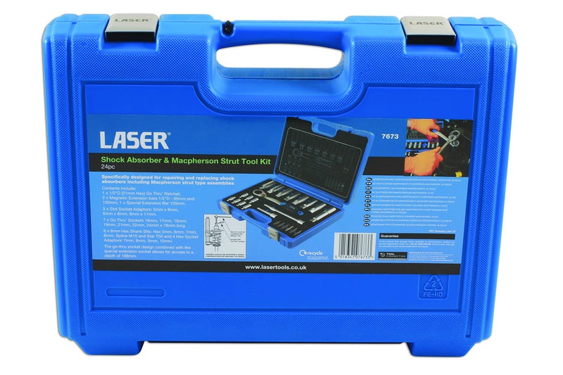 Laser 7673 Shock Absorber & MacPherson Strut Tool Kit 24pc - Image 3