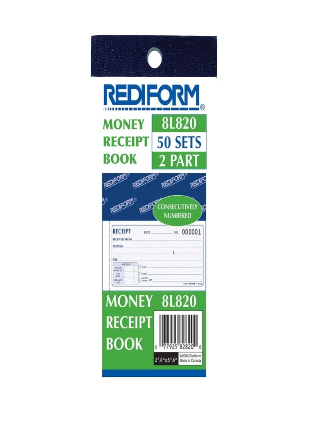 Rediform Small Money Receipt Book, Two-Part Carbonless, 2.75 x 5, 50 Forms Total - Image 2
