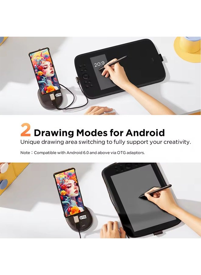 Ugee UGEE M908 Graphics Drawing Tablet 10 Inch 8 Hot Keys Scroll Wheel 16K Levels Pressure Compatible for Windows Mac Android  - Image 5